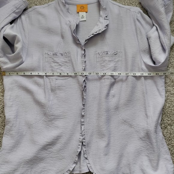 NWT Ruby Rd. Ruffle Trim Jacket Size 18 - Picture 7 of 15